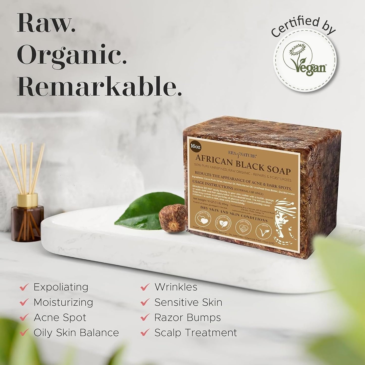 Pure African Black Soap Bar